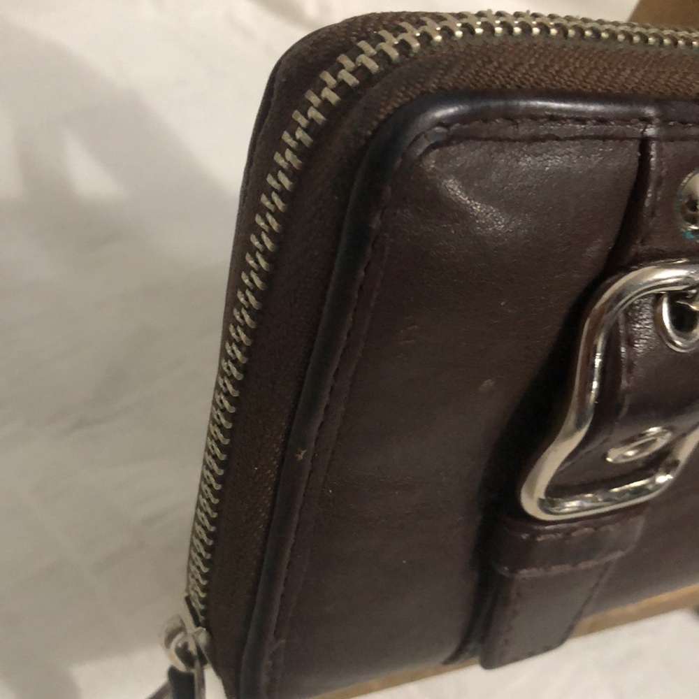 Coach Vintage Zoe Leather Zip Double Buck Wallet - Picture 3 of 11